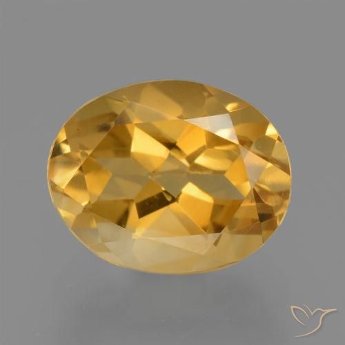 2.74ct 天然 深金橙色 黄水晶, 椭圆形, VVS