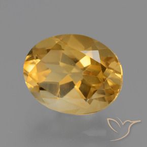 2.74克拉天然黄水晶，椭圆形，VVS