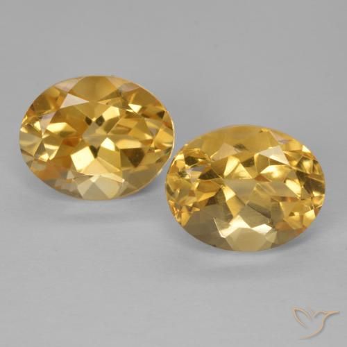 5.78ctw 天然 深金橙色 黄水晶, 椭圆形, VVS