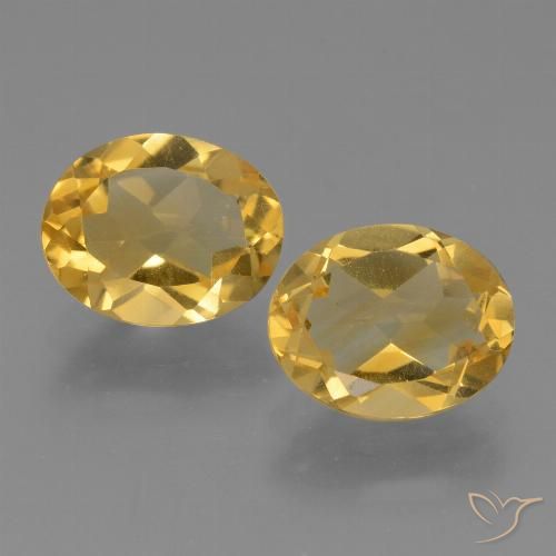 4.42ctw 天然 中深金色 黄水晶, 椭圆形, VVS-VS