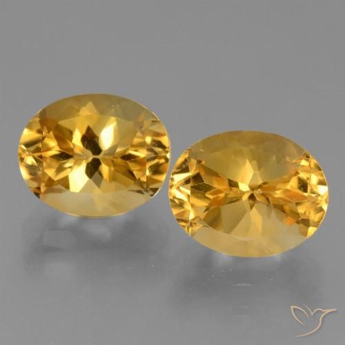 5.81ctw 天然 深金橙色 黄水晶, 椭圆形, VVS-VS