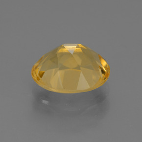 2.50克拉天然金色黄水晶，椭圆形切割，10×8毫米，VVS