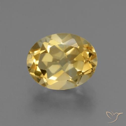 2.57ct 天然 中浅金色 黄水晶, 椭圆形, VS