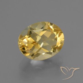2.57克拉天然黄水晶，椭圆形，VS