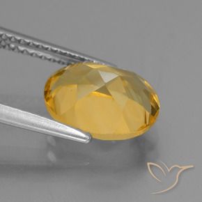 2.81克拉天然黄水晶，椭圆形，VVS-VS