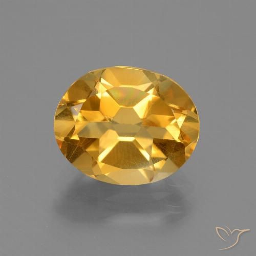 2.35ct 天然 深橙金 黄水晶, 椭圆形, VVS