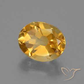 2.35克拉天然黄水晶，椭圆形，VVS