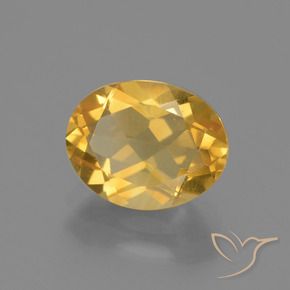 2.19克拉天然黄水晶，椭圆形，VVS-VS