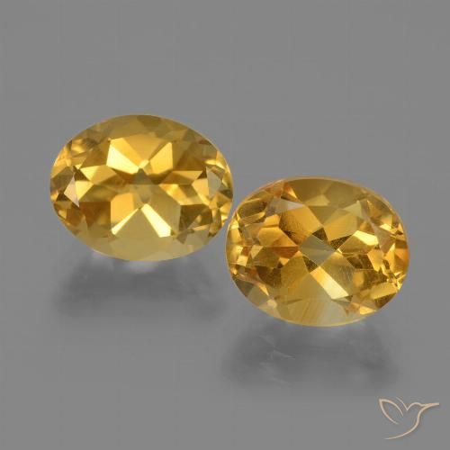 5.00ctw 天然 深金色 黄水晶, 椭圆形, VVS-VS