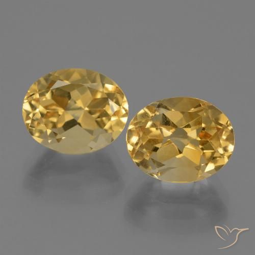 5.89ctw 天然 深金橙色 黄水晶, 椭圆形, VVS