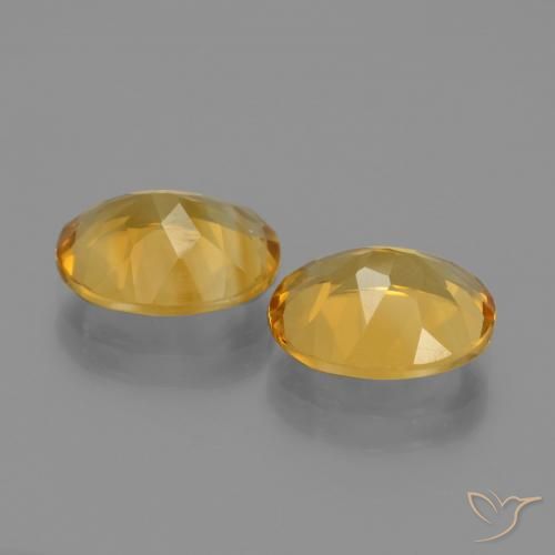4.28克拉天然黄水晶，椭圆形，VVS-VS
