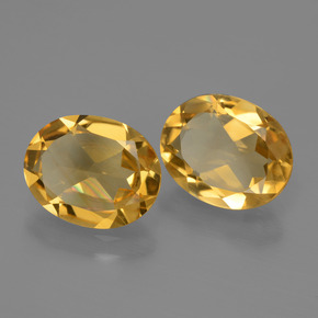 4.05天然金色黄水晶，椭圆形切割，10×8毫米，VVS-VS