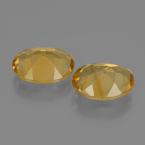 4.05天然金色黄水晶，椭圆形切割，10×8毫米，VVS-VS