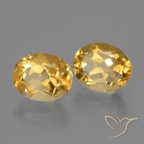 5.34克拉天然黄水晶，椭圆形，VVS-VS
