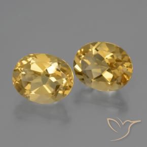 5.06克拉天然黄水晶，椭圆形，VS