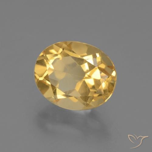 2.48克拉天然黄水晶，椭圆形，VS