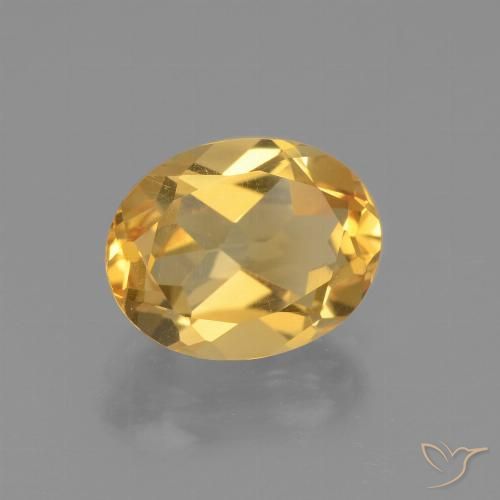 2.38ct 天然 中深金色 黄水晶, 椭圆形, VVS-VS
