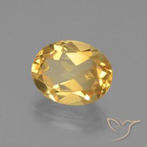 2.38克拉天然黄水晶，椭圆形，VVS-VS