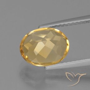 2.38克拉天然黄水晶，椭圆形，VVS-VS