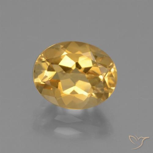 2.43ct 天然 中深金色 黄水晶, 椭圆形, VVS