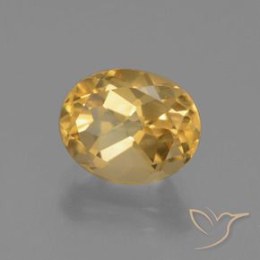 2.56克拉天然黄水晶，椭圆形，VVS-VS