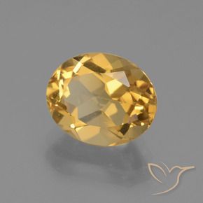 2.55克拉天然黄水晶，椭圆形，VVS