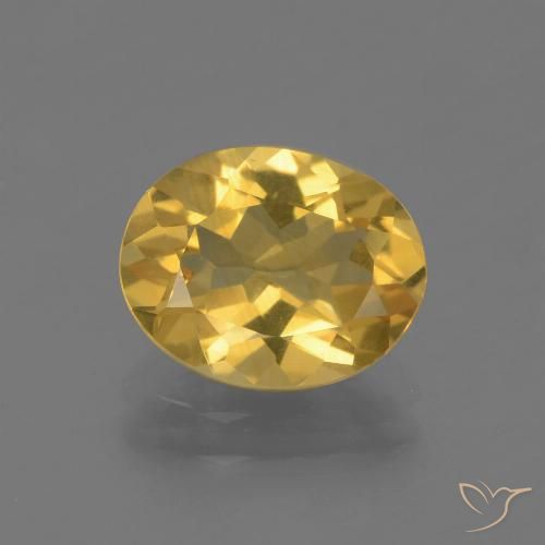 2.15ct 天然 金色 黄水晶, 椭圆形, VVS-VS
