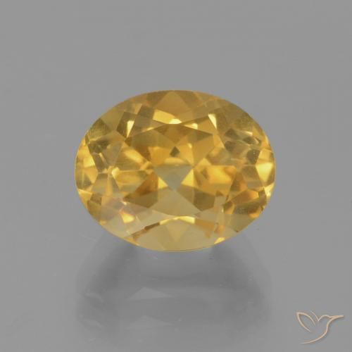 2.98ct 天然 中金 黄水晶, 椭圆形, VVS