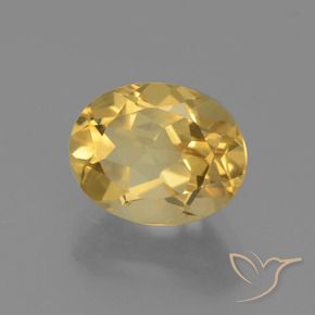 2.63克拉天然黄水晶，椭圆形，VVS-VS