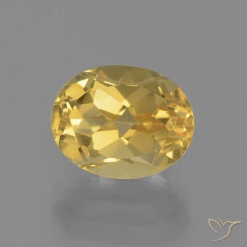 3.05ct 天然 中金 黄水晶, 椭圆形, VVS-VS