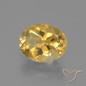 2.34克拉天然黄水晶，椭圆形，VVS-VS