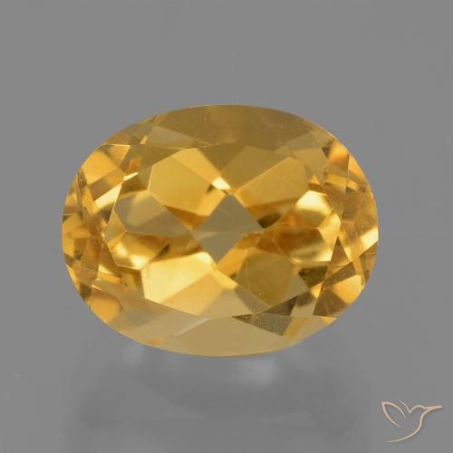 2.96ct 天然 深金橙色 黄水晶, 椭圆形, VVS-VS