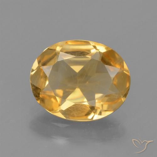 1.82ct 天然 深金橙色 黄水晶, 椭圆形, VS