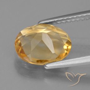 1.82克拉天然黄水晶，椭圆形，VS