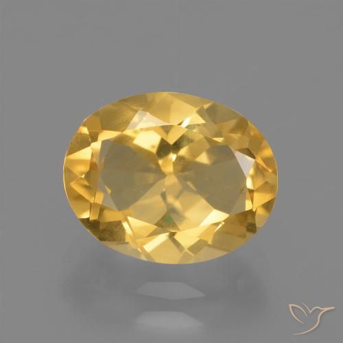 2.41ct 天然 亮金 黄水晶, 椭圆形, VS