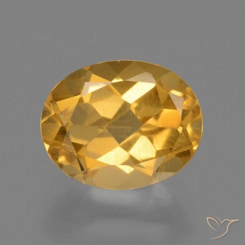 2.41ct 天然 中浅橙金 黄水晶, 椭圆形, VS