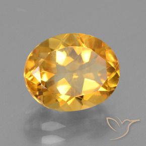 2.72克拉天然黄水晶，椭圆形，VVS-VS