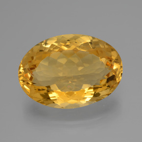 14.40克拉天然金色黄水晶，椭圆形切割，19.8×14毫米，VVS