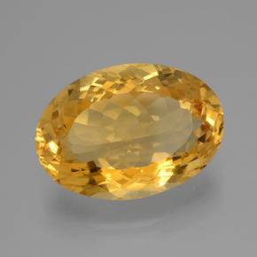 14.40克拉天然金色黄水晶，椭圆形切割，19.8×14毫米，VVS