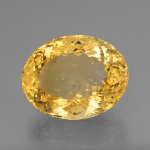 16.78克拉天然金色黄水晶，椭圆形切割，18.7×14.7毫米，VVS