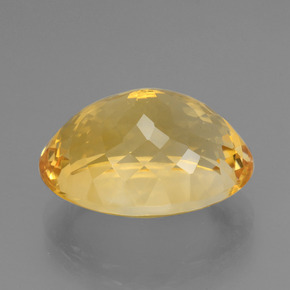 16.78克拉天然金色黄水晶，椭圆形切割，18.7×14.7毫米，VVS