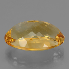 16.80克拉天然金色黄水晶，椭圆形切割，20.6×14毫米，VVS