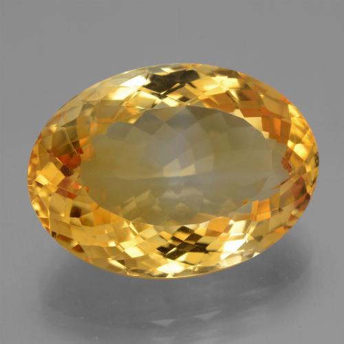 16.41克拉天然金色黄水晶，椭圆形切割，19.9×14.5毫米，VVS
