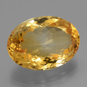 16.41克拉天然金色黄水晶，椭圆形切割，19.9×14.5毫米，VVS
