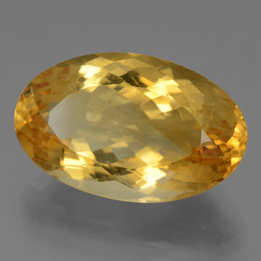 15.88克拉天然金色黄水晶，椭圆形切割，21.3×13.2毫米，VVS