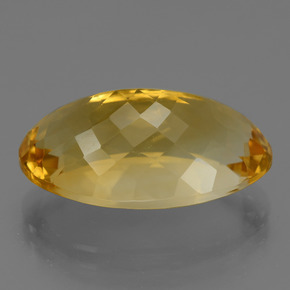 15.88克拉天然金色黄水晶，椭圆形切割，21.3×13.2毫米，VVS