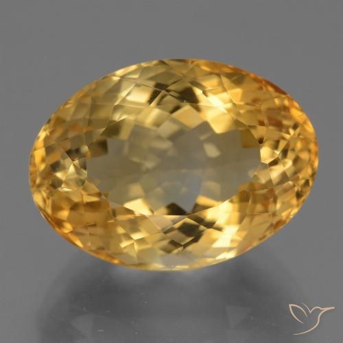 13.53ct 天然 深金色 黄水晶, 椭圆形, VVS-VS