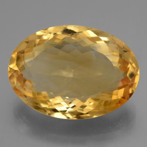 16.76克拉天然金色黄水晶，椭圆形切割，20.9×15.1毫米，VVS