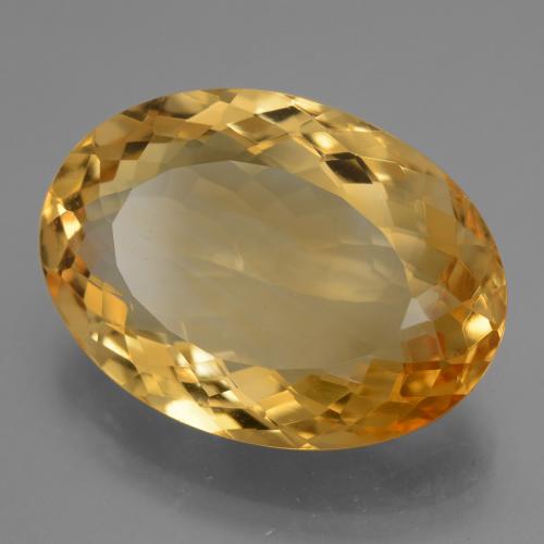 16.76克拉天然金色黄水晶，椭圆形切割，20.9×15.1毫米，VVS