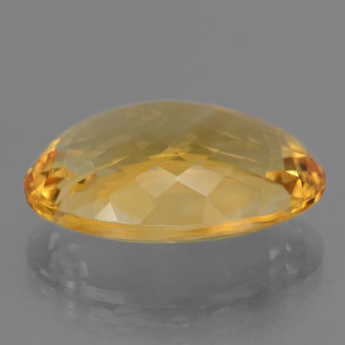 16.76克拉天然金色黄水晶，椭圆形切割，20.9×15.1毫米，VVS